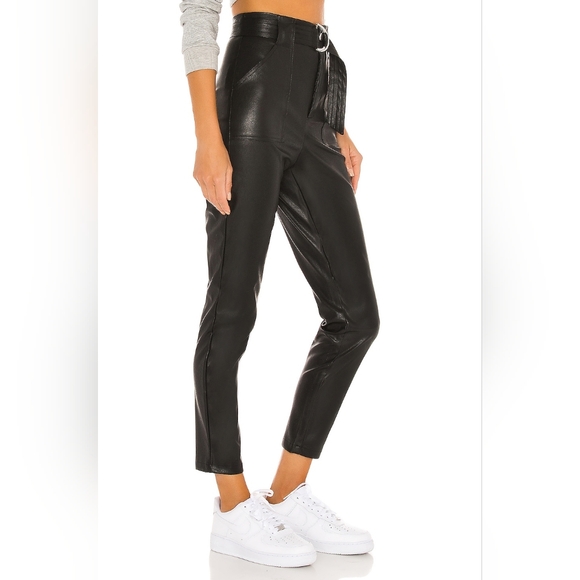 Leather high waist pants - Picture 4 of 5